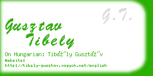 gusztav tibely business card